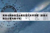 紫微斗数命盘怎么看出生几年开大限(紫微斗数怎么看大限十年)