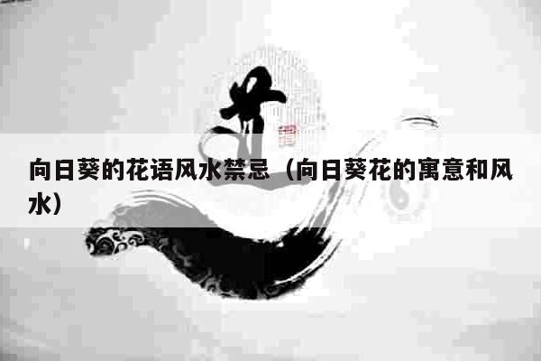 向日葵的花语风水禁忌(向日葵花的寓意和风水)