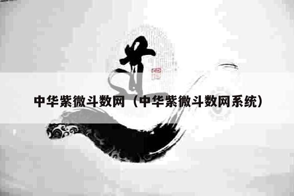 中华紫微斗数网（中华紫微斗数网系统）