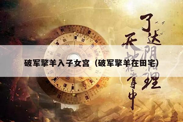 破军擎羊入子女宫（破军擎羊在田宅）